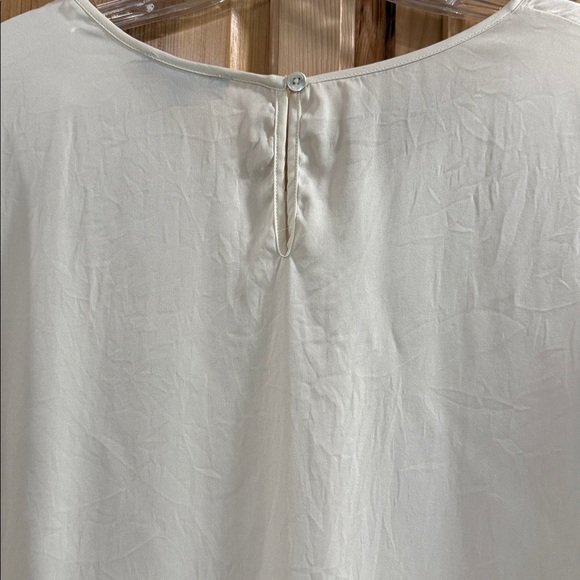 Quince Cream Silk Blend Timeless Closet Staple Minis Neutral Blouse for Women - Picture 6 of 10